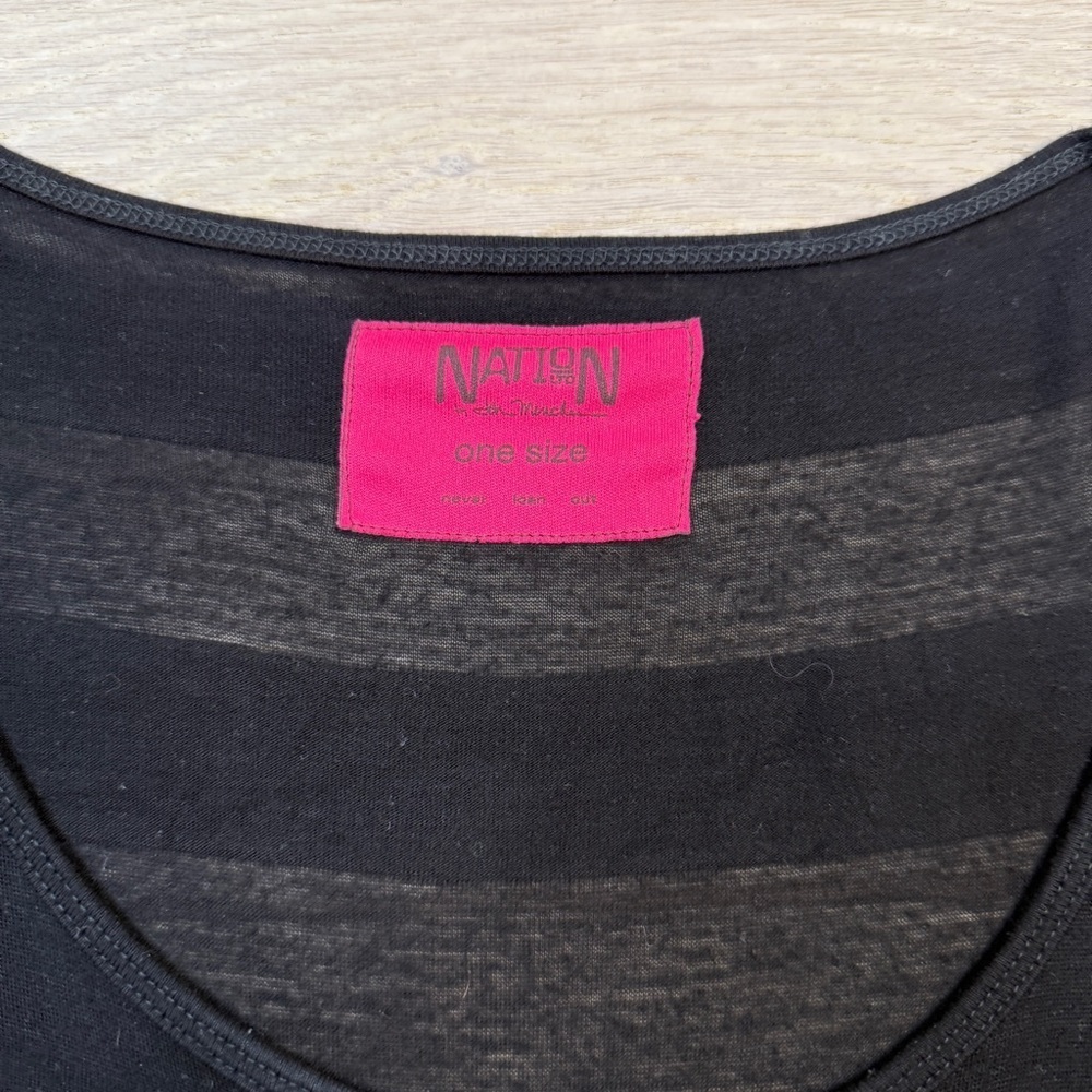 Nation LTD Black Striped Top